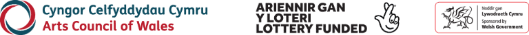 Arts Council of Wales Lottery Funding logo